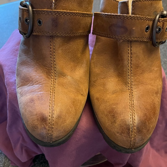 Boc Born Concept Joy Mules Brown Leather Buckle - Picture 3 of 13